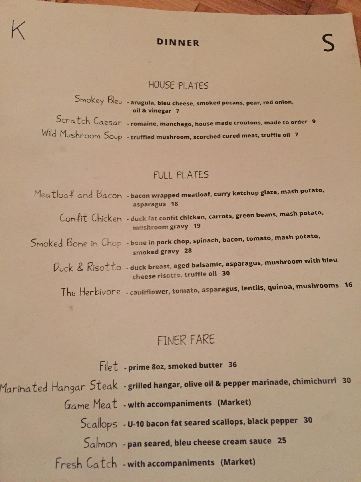 Menu At Knife And Stone Pub And Bar Newnan 30 Perry St