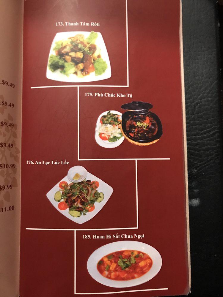 Menu at Bồ Đề Tịnh Tâm Chay restaurant, Westminster