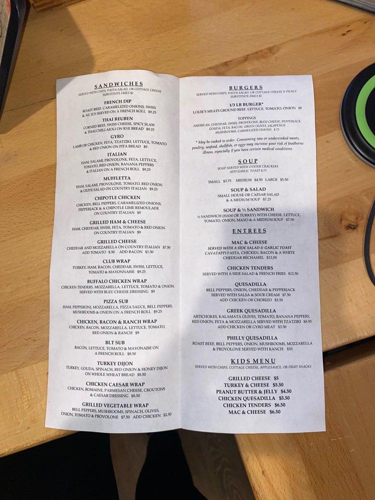 Menu at Stone Oven pizzeria, Lake Ann