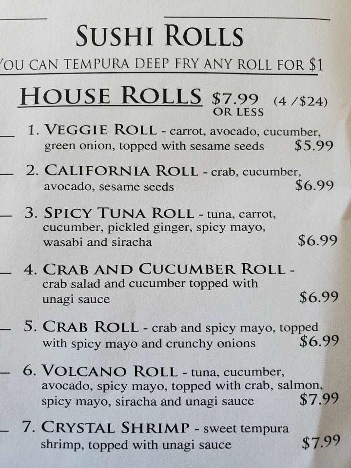 Menu at Morey's Steakhouse, Burley