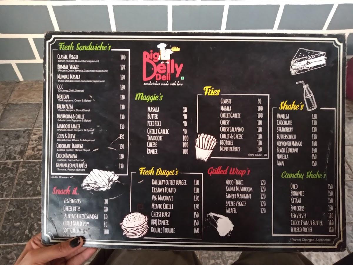 Menu at Big Belly Deli, Coimbatore