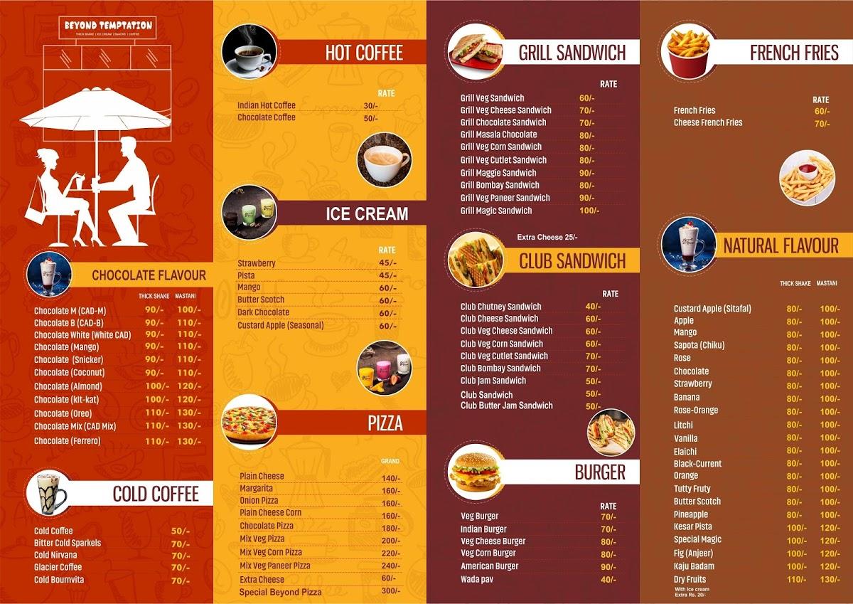 Beyond Temtation menu