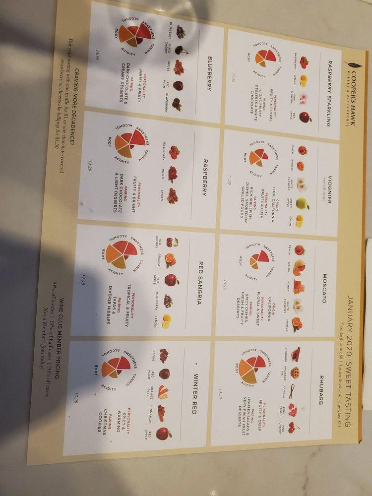 Menu at Cooper's Hawk Winery & Restaurant Pembroke Pines, Pembroke Pines
