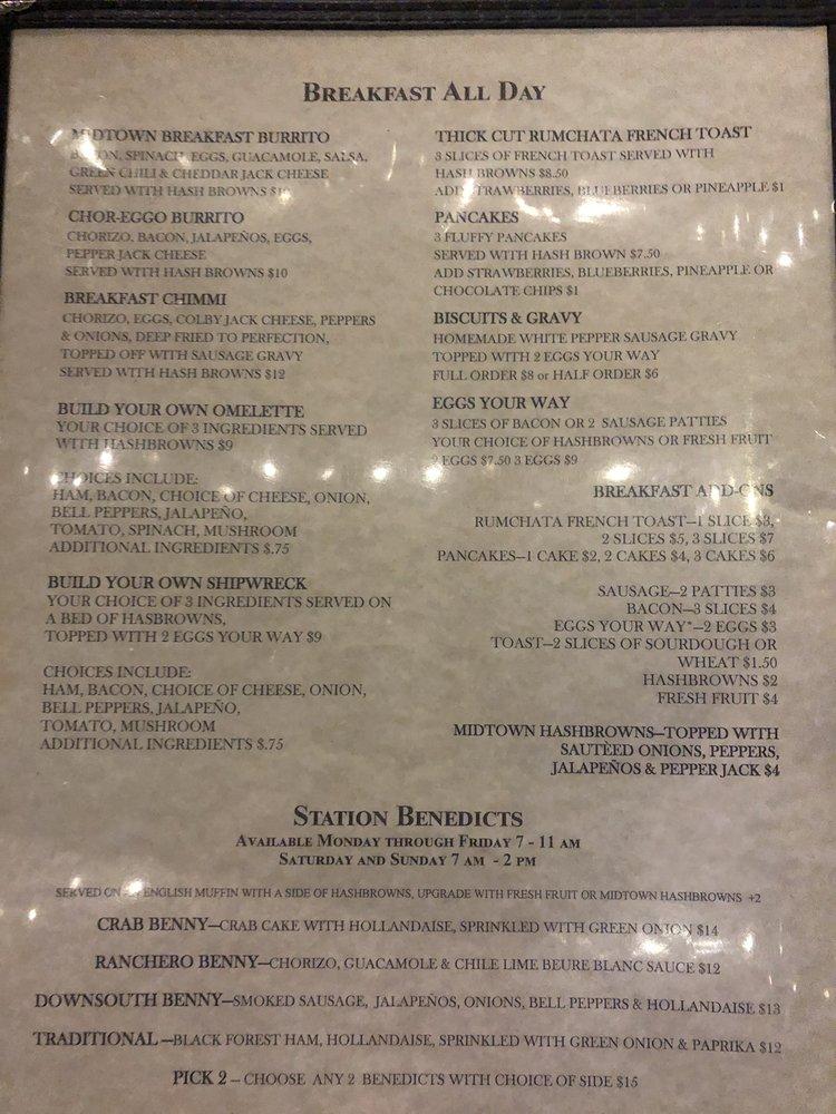 Menu At Midtown Station Pub & Bar, Cedar Rapids