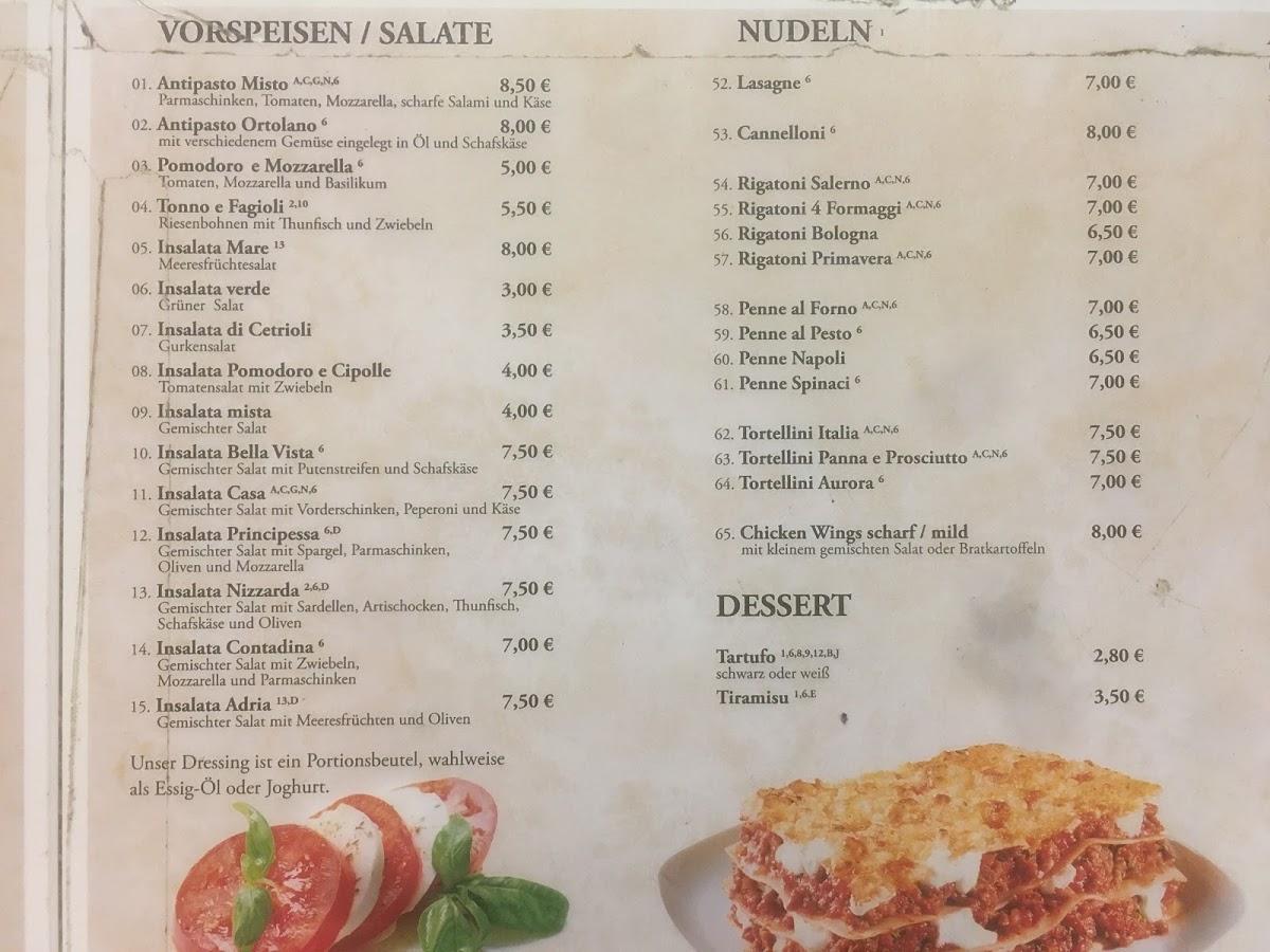 Speisekarte von Pizzeria il Vesuvio, Karlsfeld