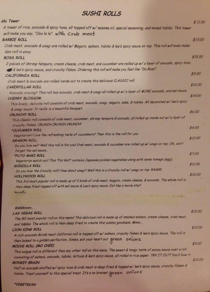 Menu at Bonsai Teriyaki & Sushi restaurant, Medford, E Rd