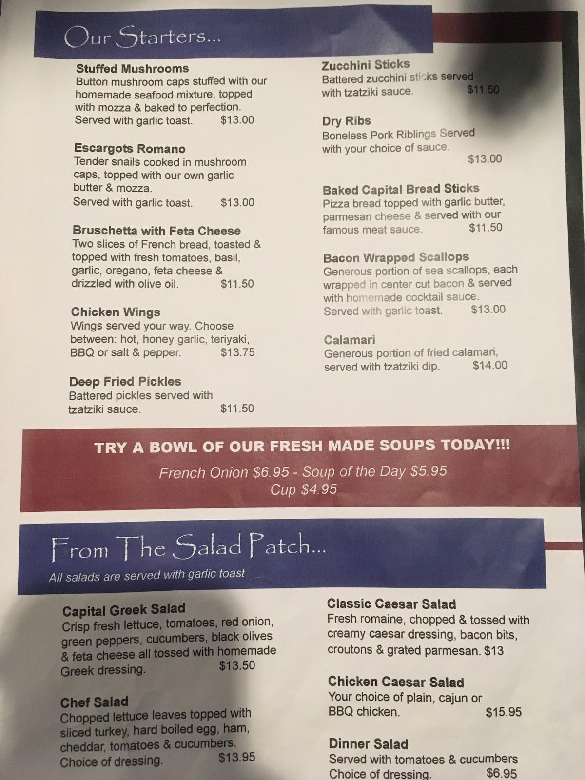 Menu at Capital Pizza and steak house steakhouse, St. Albert, 17 St Anne St