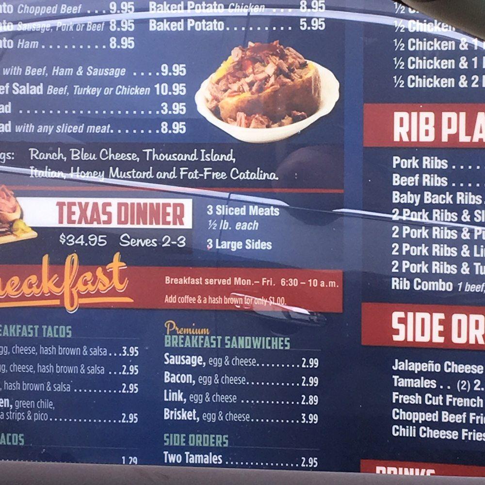 Menu At Pappas Bar-B-Q, Houston, Northwest Fwy