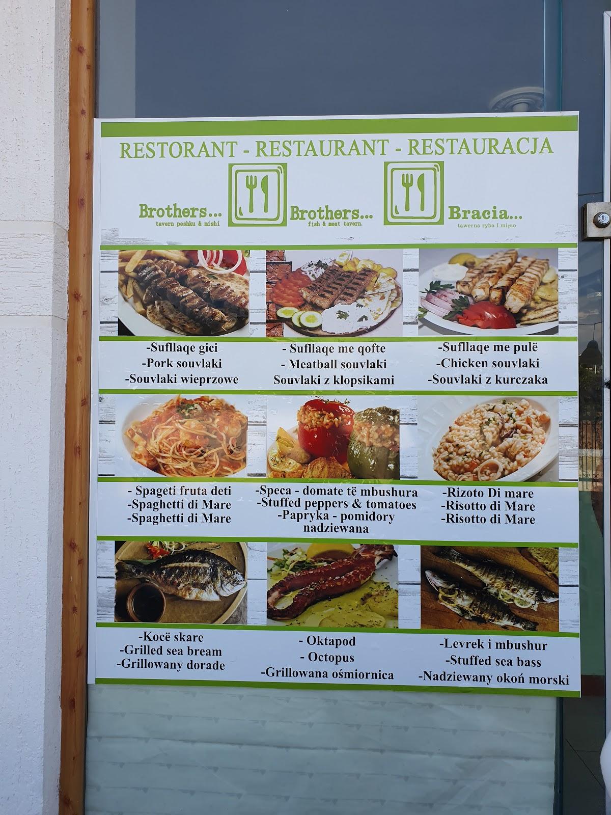 Speisekarte von Brothers Fish & Meat Tavern restaurant, Saranda