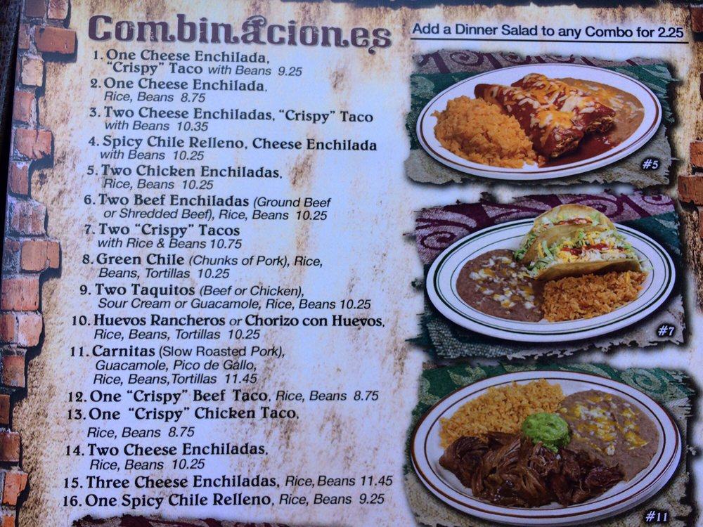 Menu at Super Mex restaurant, Irvine