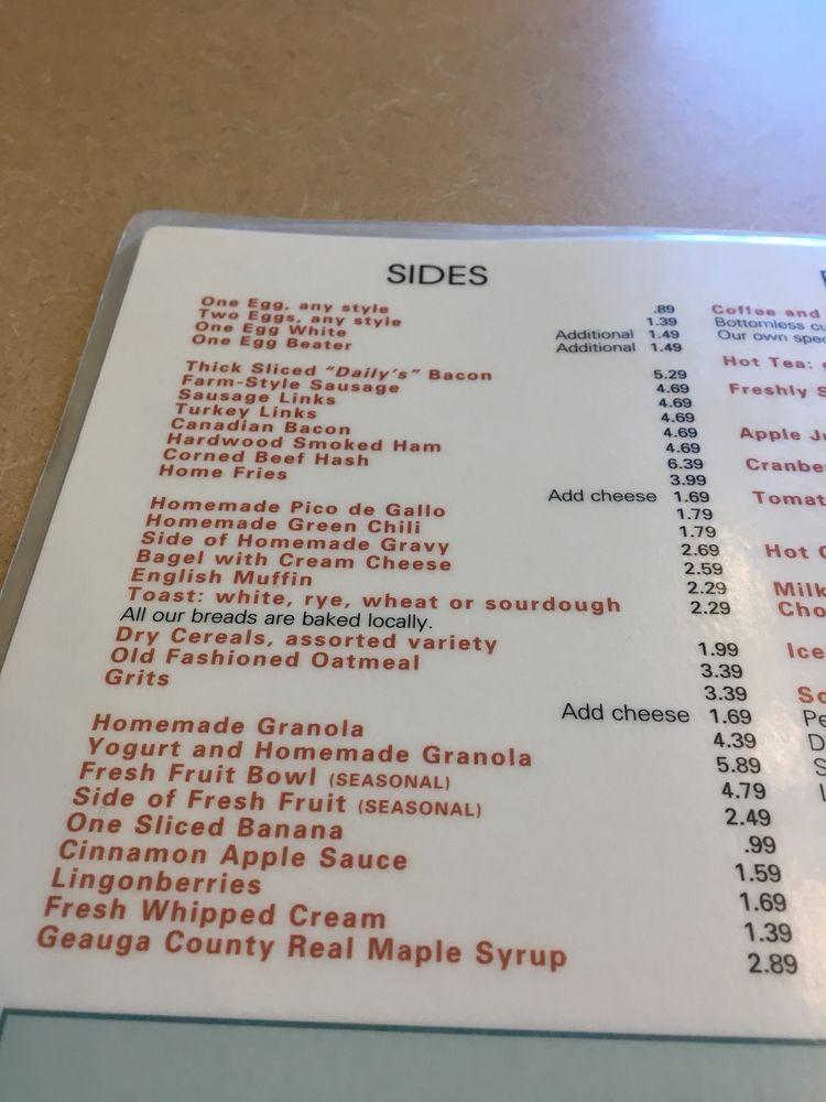 Menu at The Original Pancake House Fairview Park restaurant, Fairview