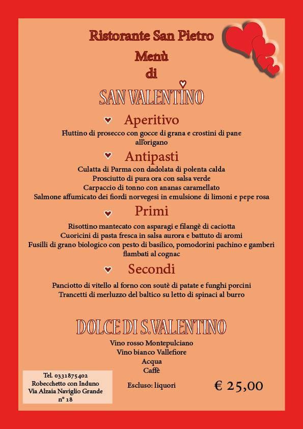 Menu da Ristorante San Pietro, Robecchetto Con Induno