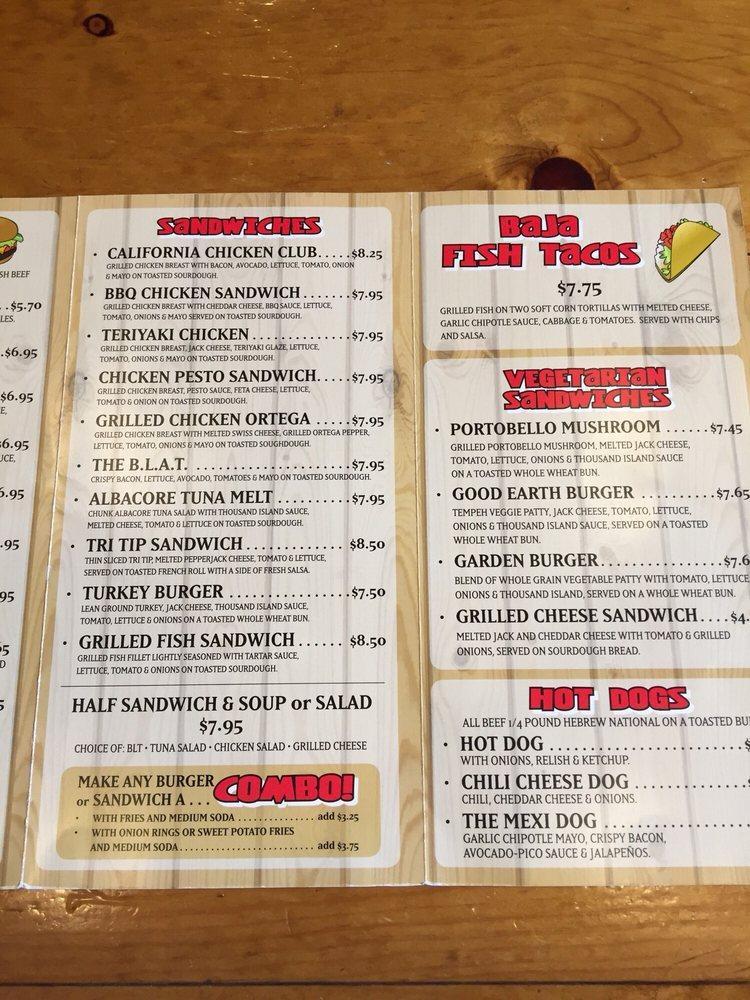 Menu at Eddie's Grill restaurant, Lompoc, N H St