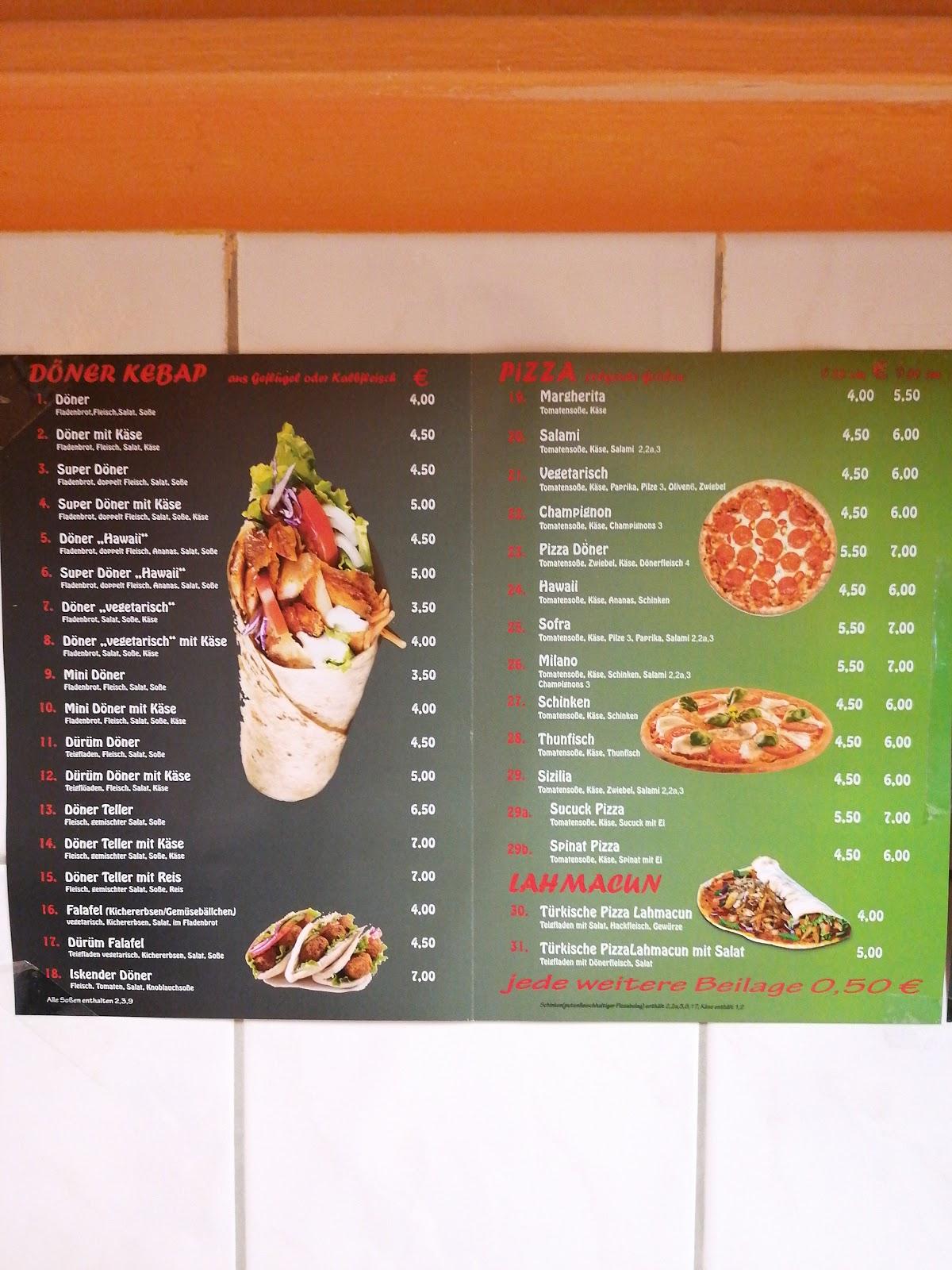 Speisekarte von SofraDürümDöner restaurant, Chemnitz