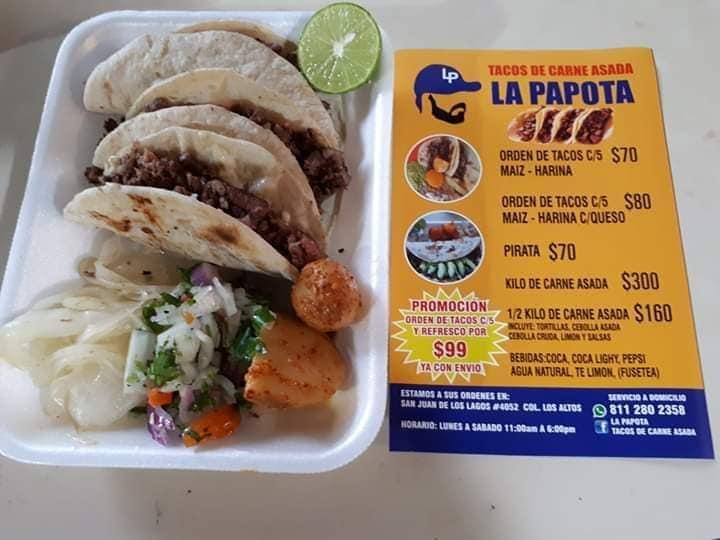 Carta del restaurante La Papota Tacos De Carne Asada, Monterrey