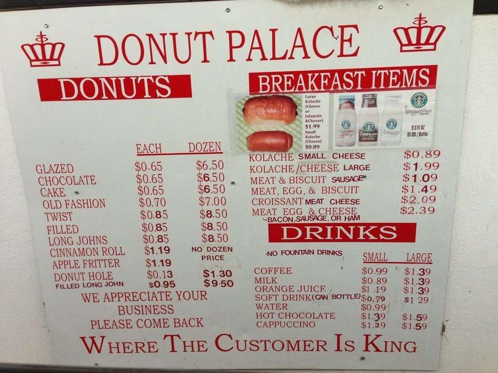 Menu At Donut Palace Leavenworth 1277