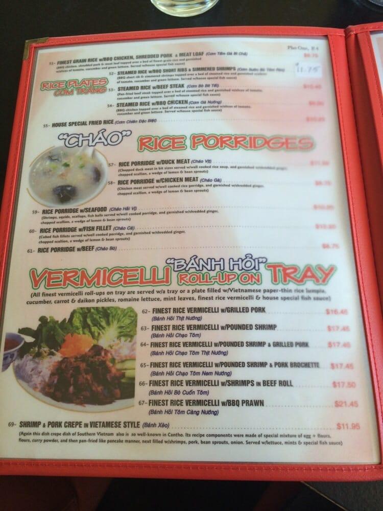 Menu at Pho One KAPOLEI Vietnamese Cuisine desserts, Kapolei