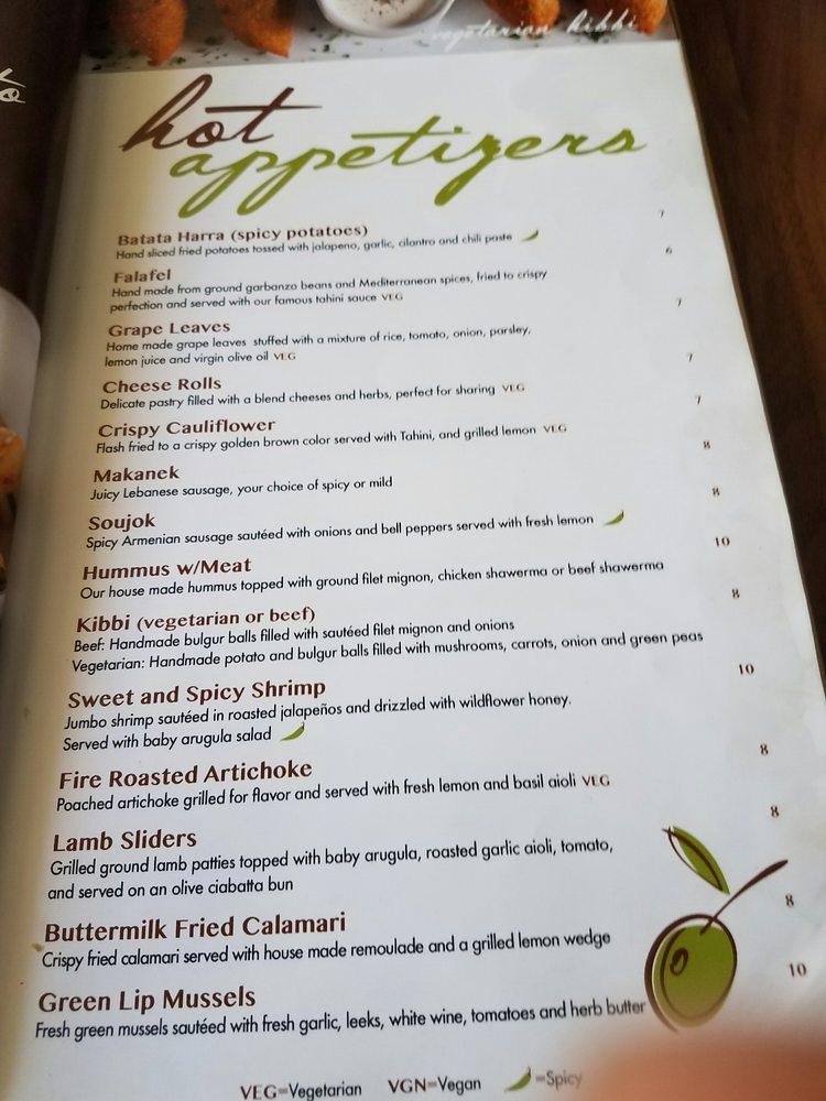 Menu at Green Olive pub & bar, Downey, Lakewood Blvd
