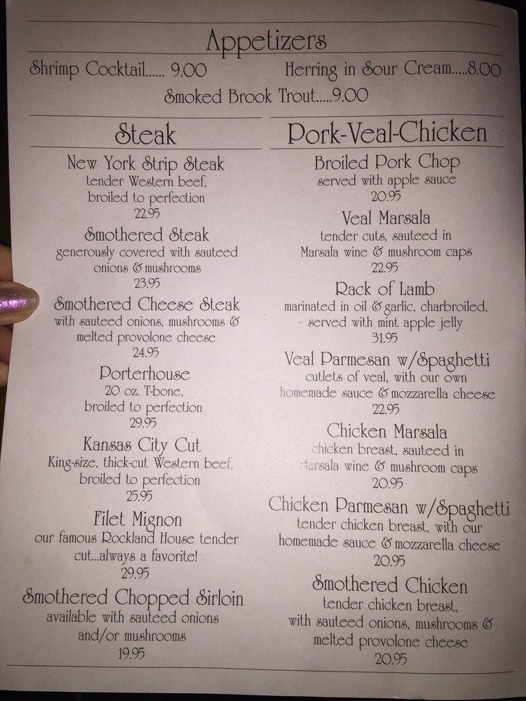 Menu at Rockland House pub & bar, Roscoe