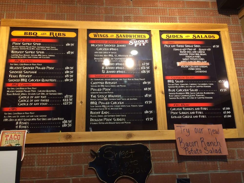 Menu at THE SMOKE PIT BBQ, Concord