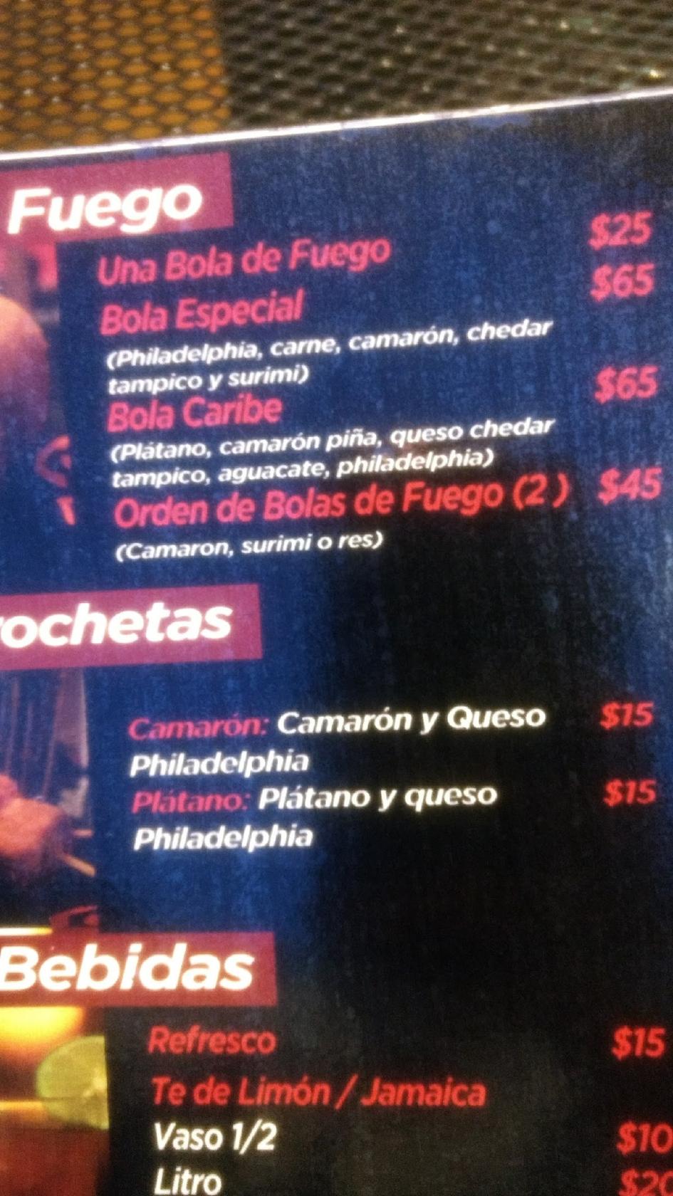 Carta del restaurante Sushi Uan, Tepic, C. Aztlán 9