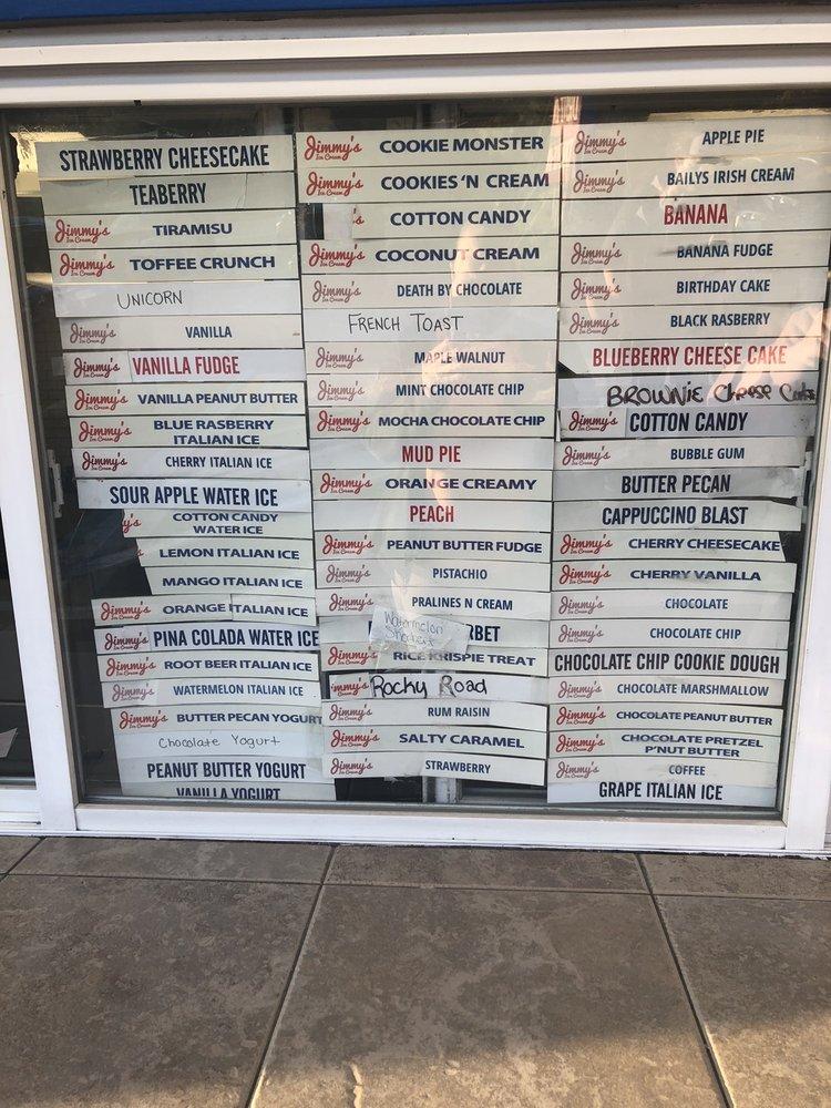 Menu at Jimmy's Hilltop Ice Cream and Eatery fast food, Brodheadsville