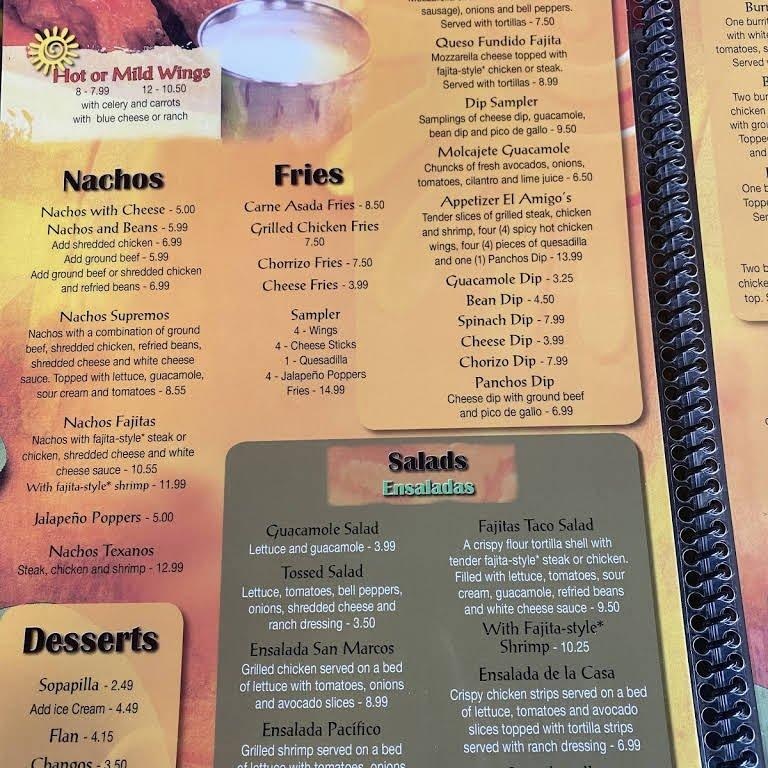 Menu at Tequila Amigos pub & bar, Knoxville, 116 Green Rd