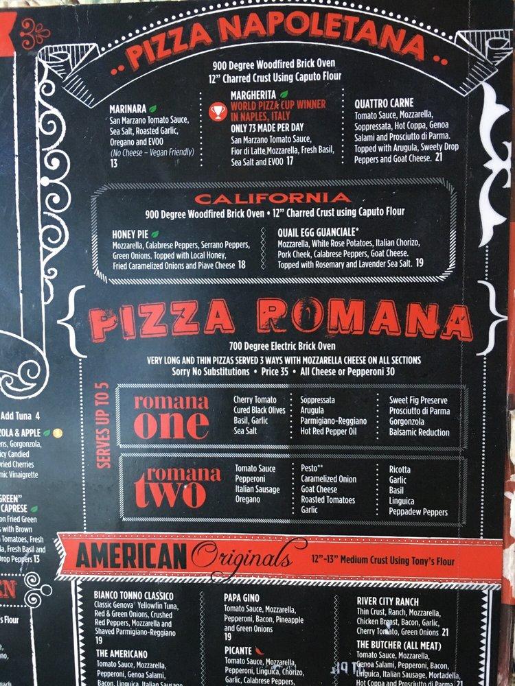 Menu at Pizza Rock pub & bar, Las Vegas, 201 N 3rd St