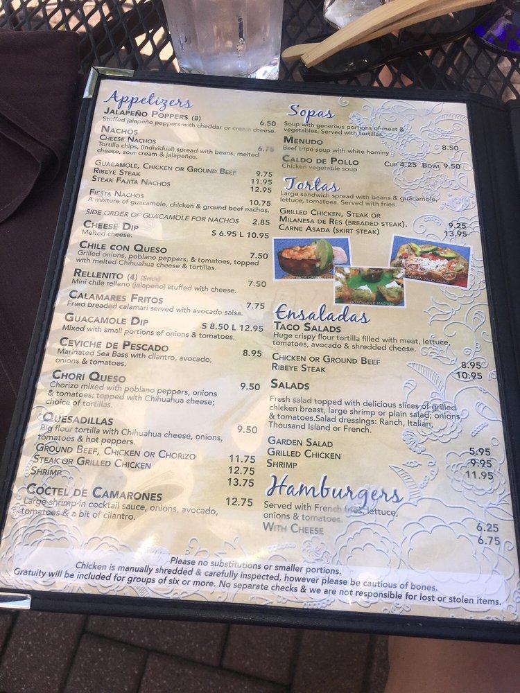 Menu at Javier's Sabor Mexicano & Agave Bar, Arlington Heights