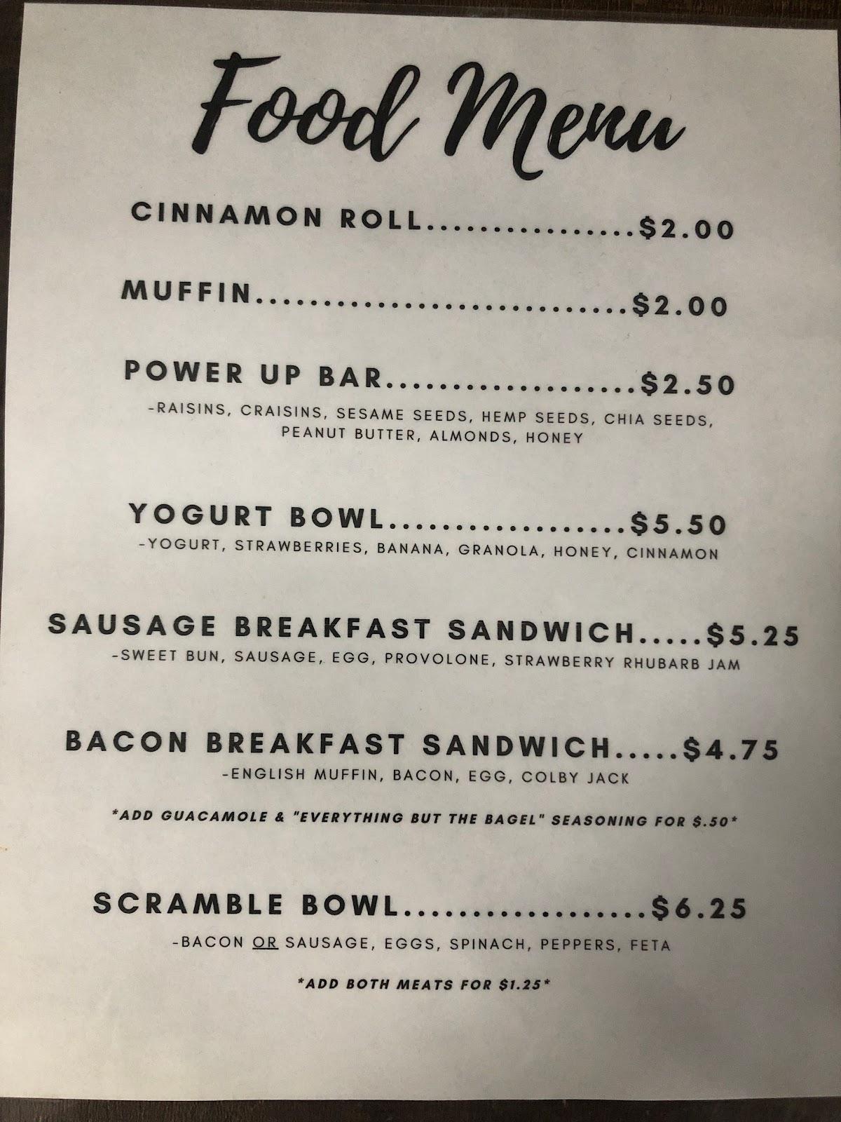 Menu at Locals Bar & Coffee, Epworth