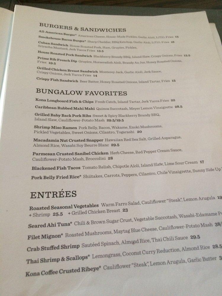 Menu At Tommy Bahama Restaurant, Bar & Store, Palm Desert