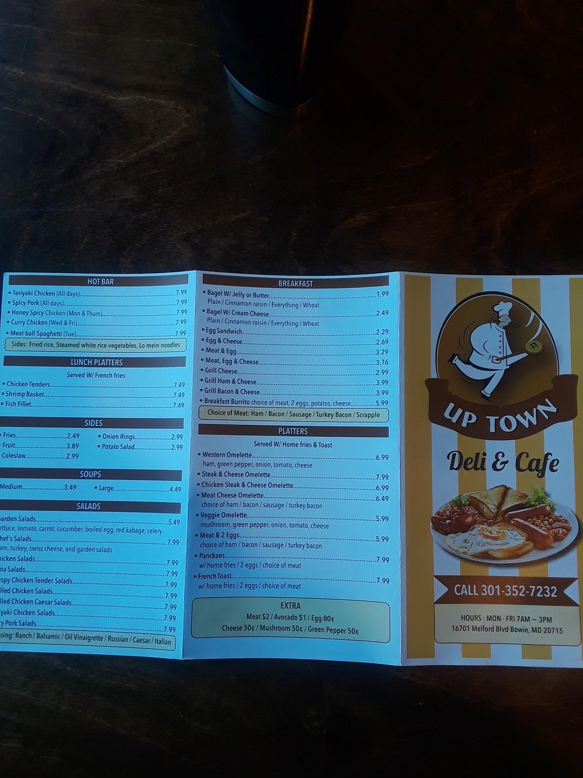 Menu At Uptown Cafe Bowie