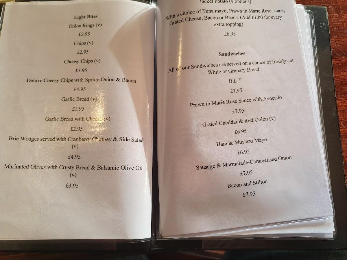 Menu at The White Horse Inn pub & bar, Chartham
