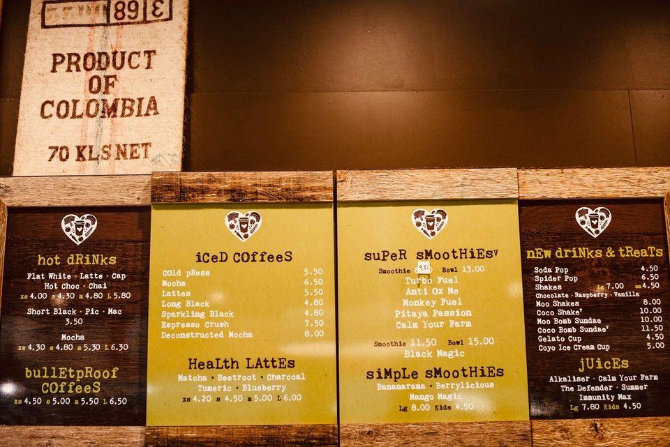 Menu at Evolution Fuel cafe, Maroochydore