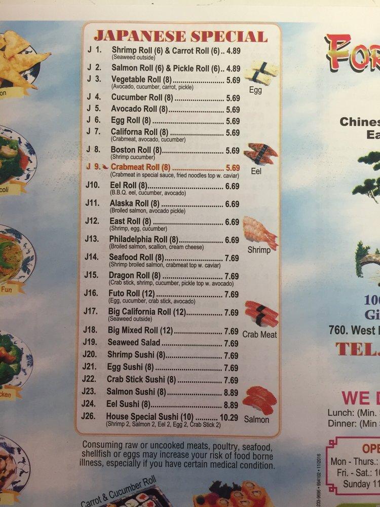 Menu at Fortune Garden restaurant, Red Lion