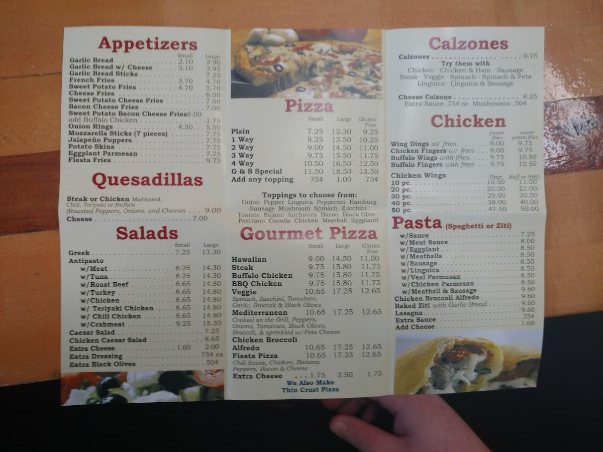 R552 G And S Pizza Menu 2022 10 1 