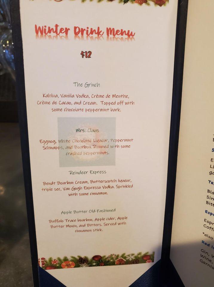 Menu at Winslow's Wine Cafe, Fort Worth