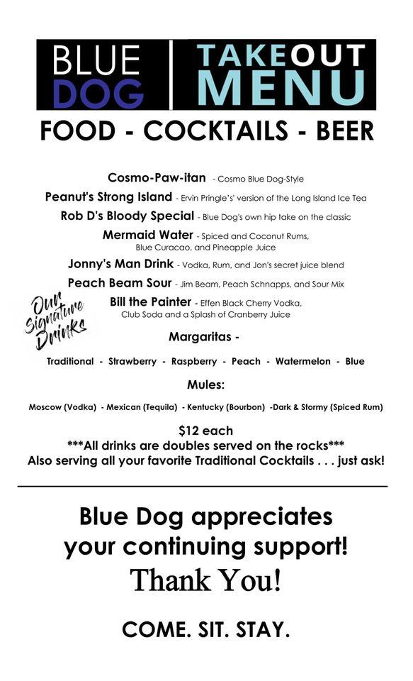 Menu at Blue Dog Pub, Lansdale, 850 S Valley Forge Rd