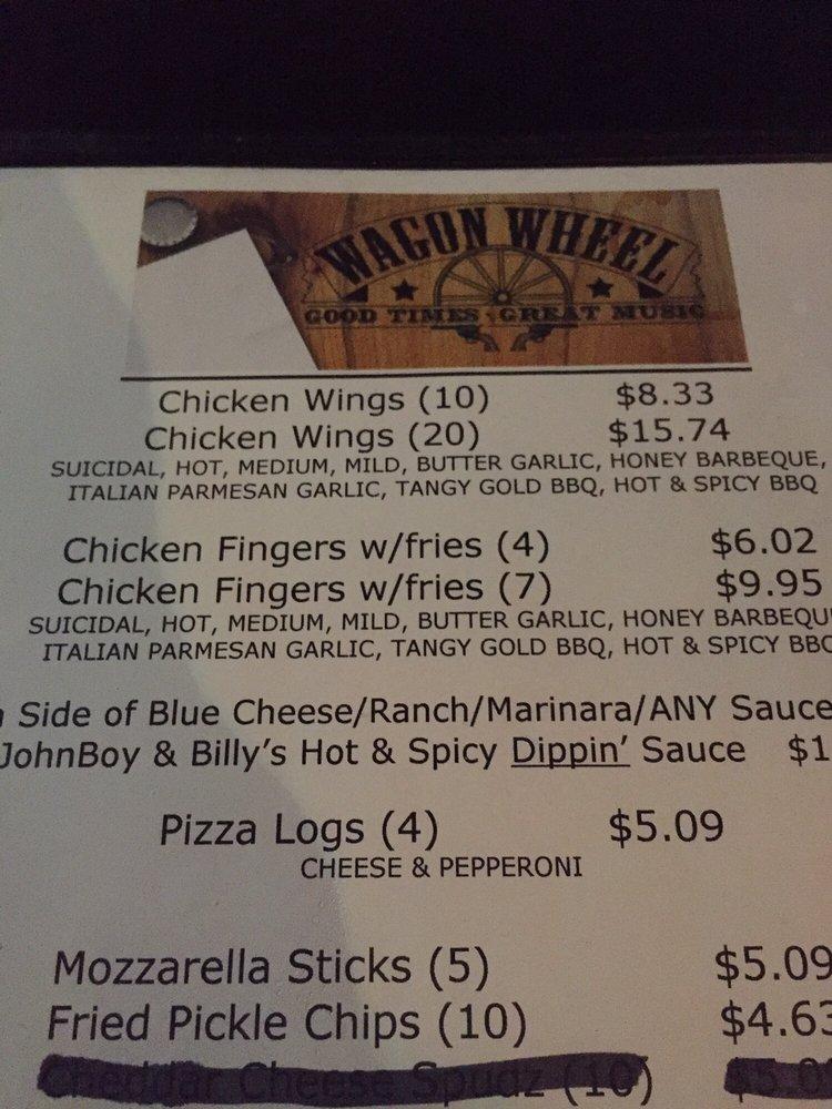 Menu at Wagon Wheel pub & bar, Niagara Falls