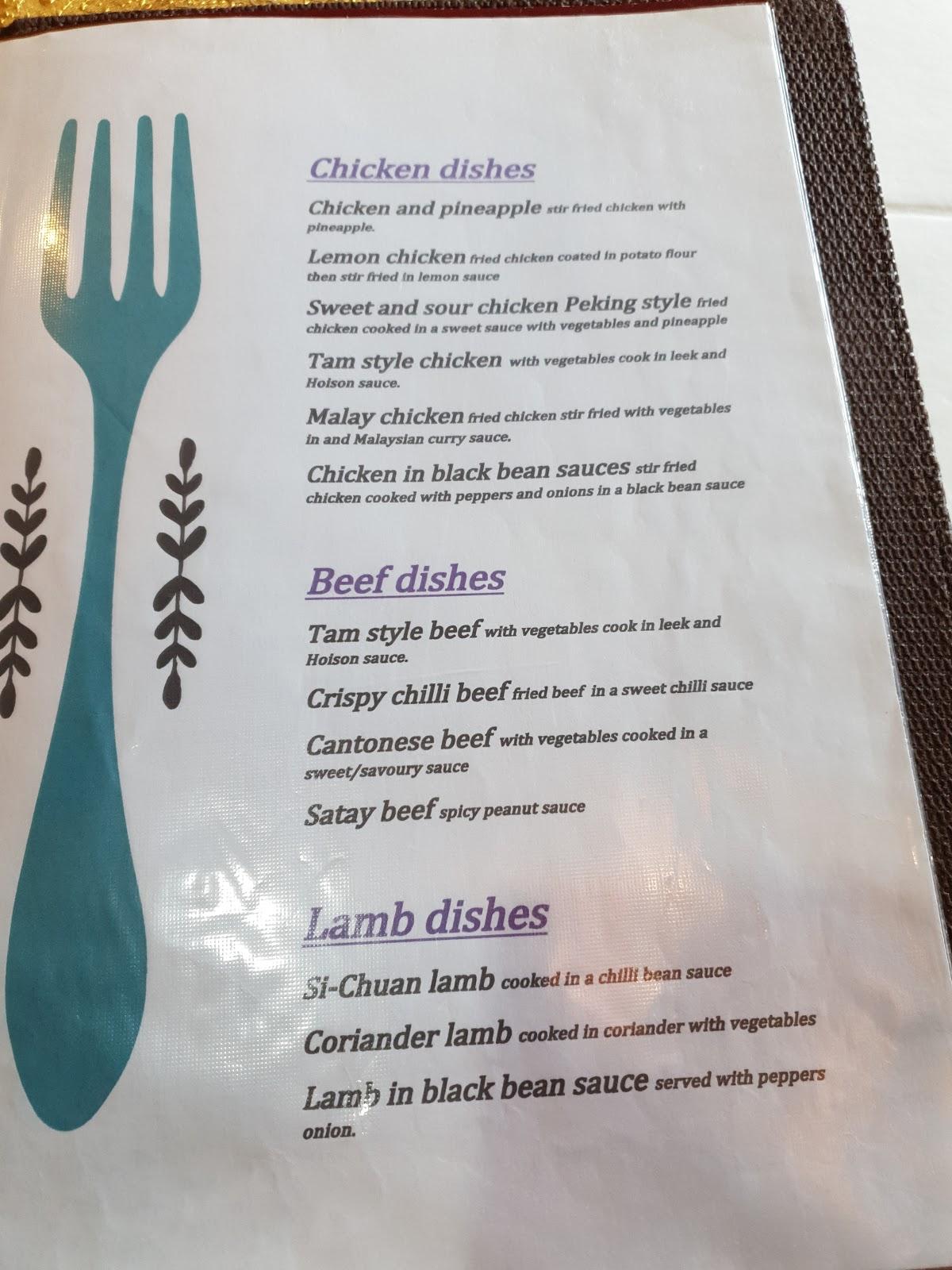 Menu At The Dancing Taipan Restaurant Wadebridge