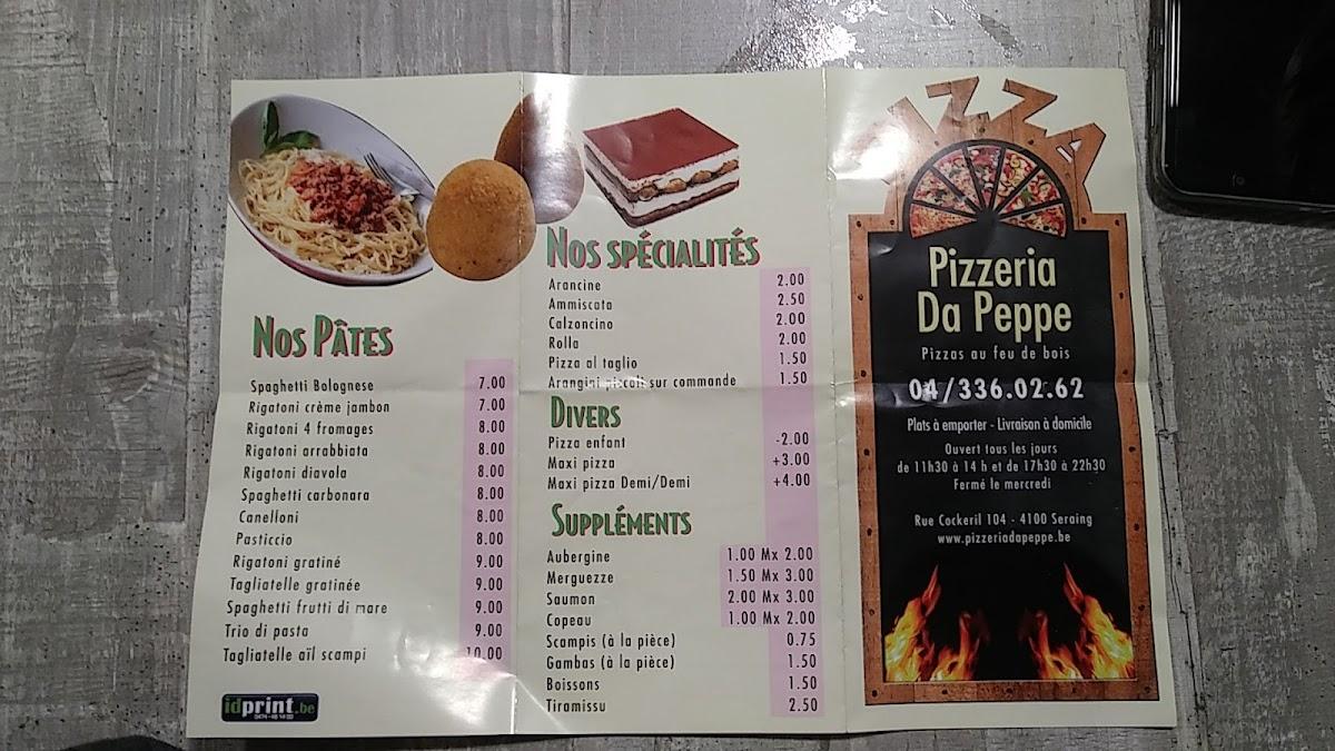 pizzeria da peppe sigmaringen speisekarte