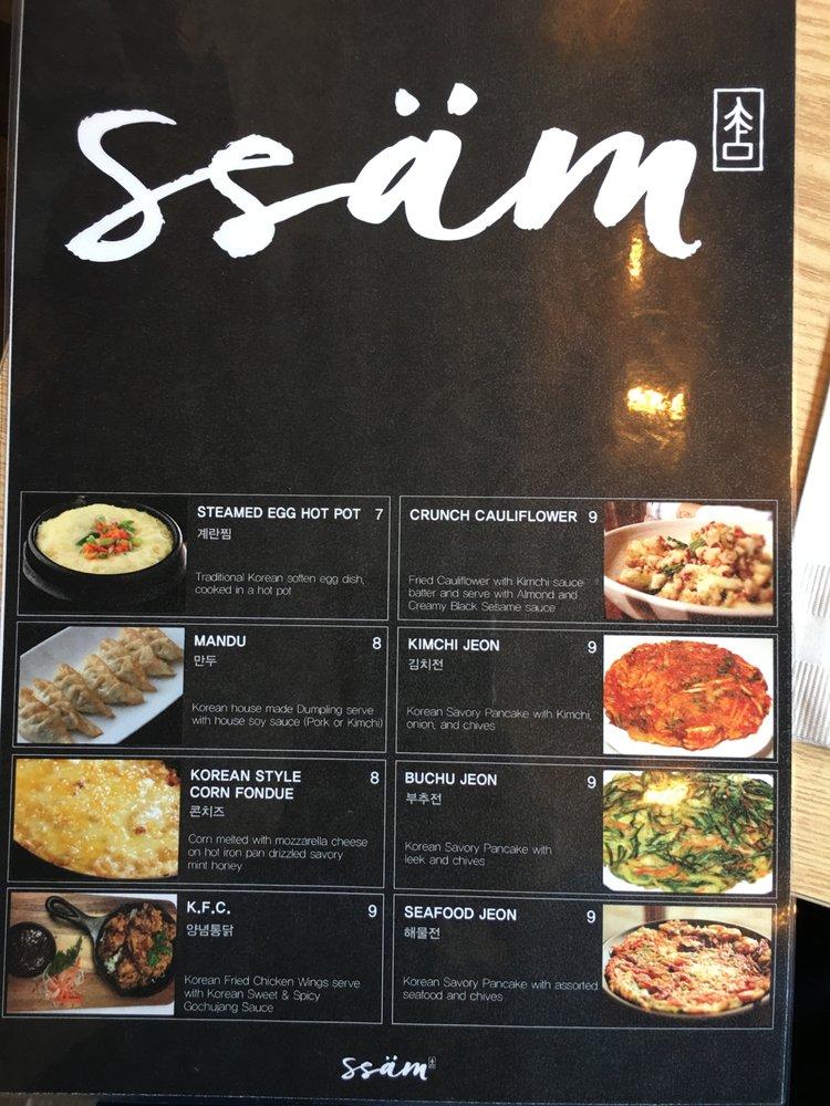 Menu at Soko Sushi and Korean BBQ(Ssam), Denver
