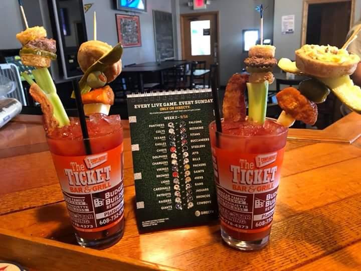 Menu at Ticket Bar & Grill, Platteville