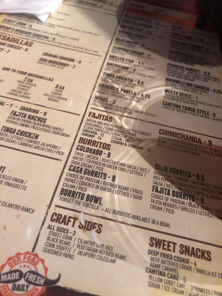 Menu at Local Cantina Grove City pub & bar, Grove City