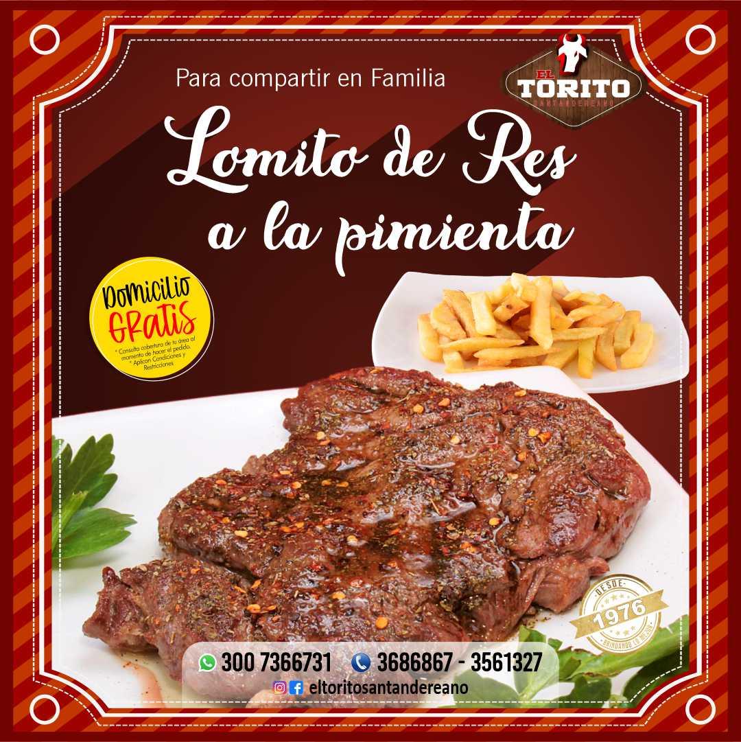 Carta de Restaurante El Torito Santandereano, Barranquilla, Cra. 46 69 161