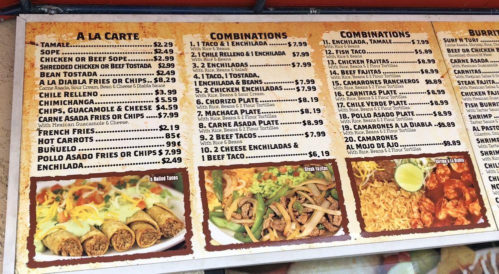 Menu at Cotijas Mexican Food restaurant, Lemon Grove, Broadway