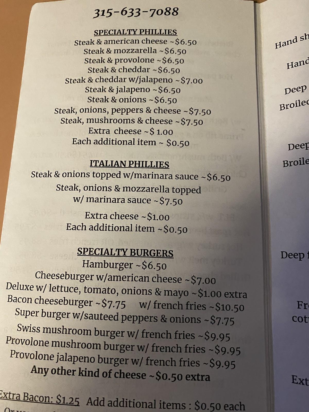 Menu at Lakeport Inn restaurant, USA, NY31