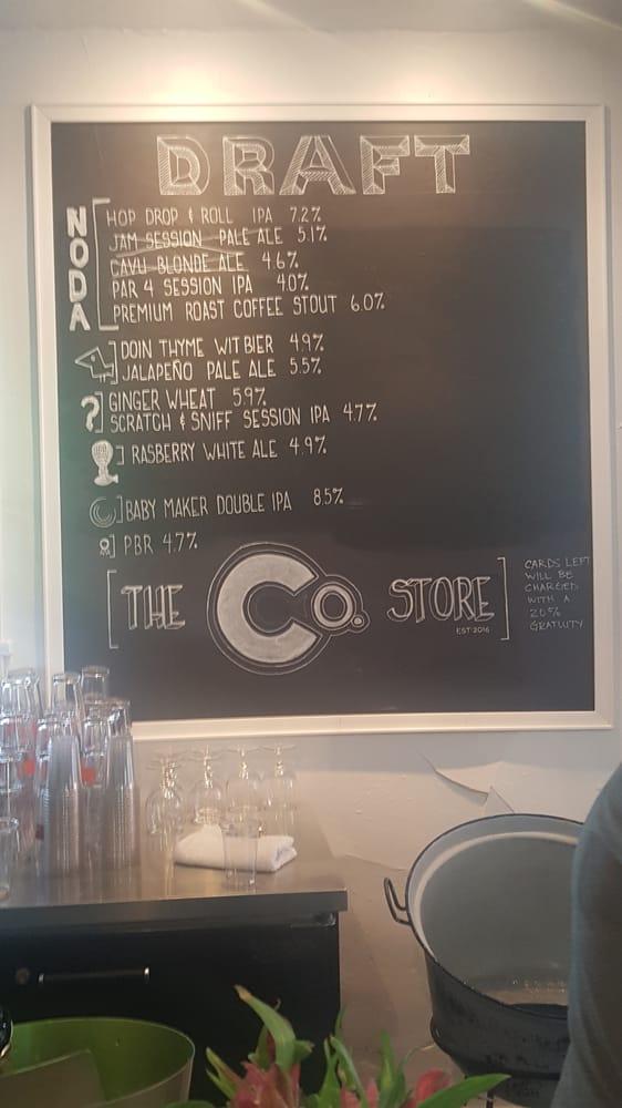 Menu at NoDa Company Store pub & bar, Charlotte