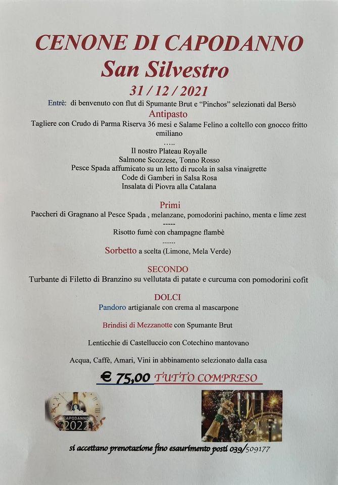 Menu di Ristorante Al Berso' 