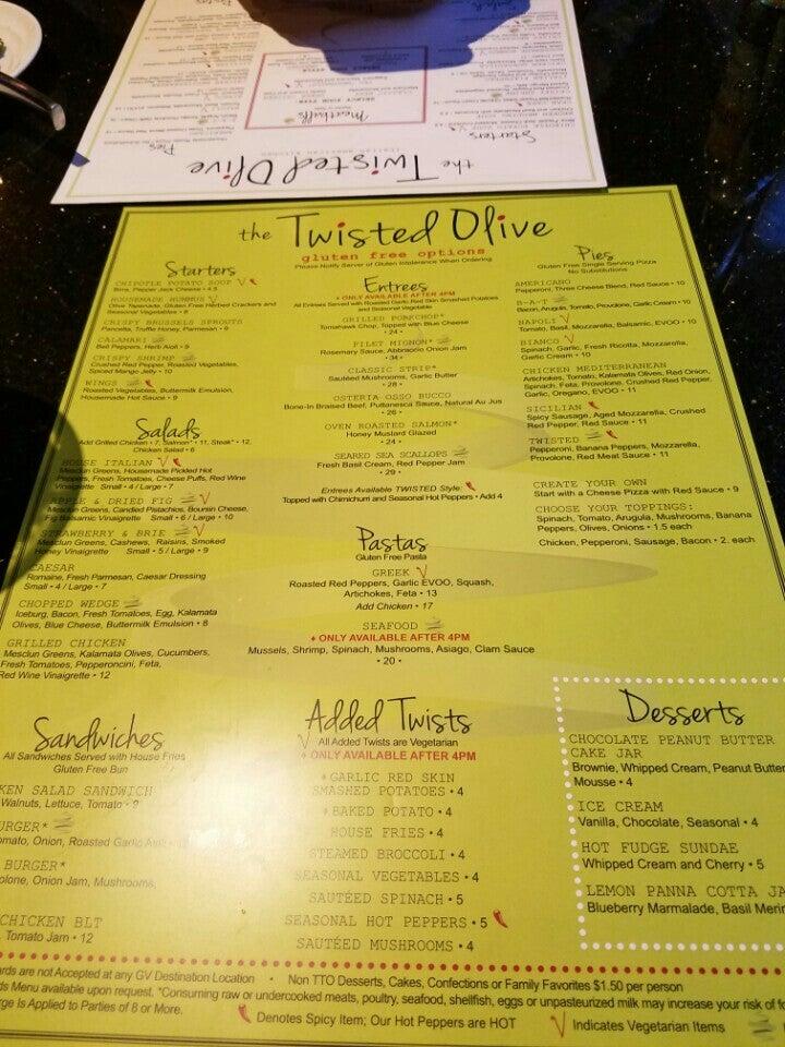 Menu at The Twisted Olive pub & bar, Green